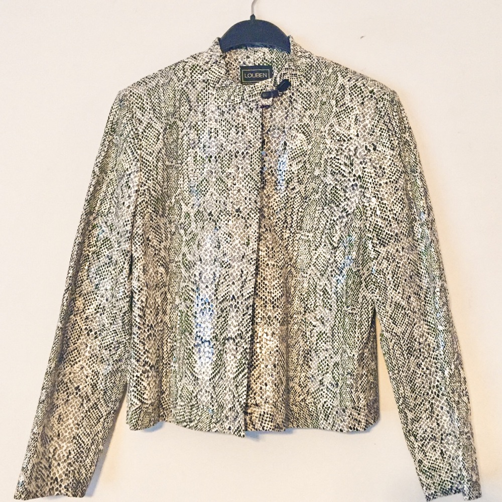 Louben snake skin print blazer